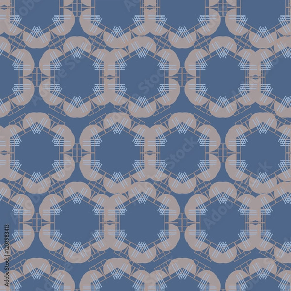 Fototapeta Elegant masculine geometric motif seamless pattern. Small element modern fabric design textile swatch ladies dress, man shirt all over print block.