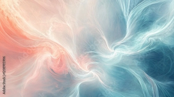 Obraz Abstract swirling pastel colors creating a dreamy ethereal scene
