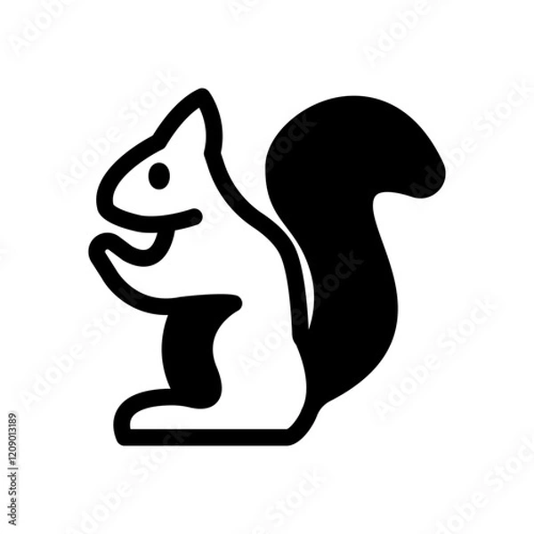 Fototapeta squirrel solid style