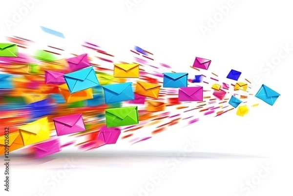 Fototapeta Fast Colorful Email Messages