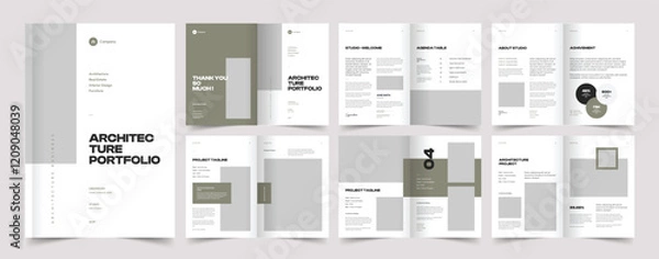 Fototapeta Architecture and Interior Portfolio Design, Architecture Portfolio Design