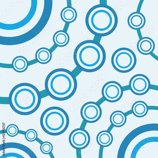 Fototapeta blue circles background