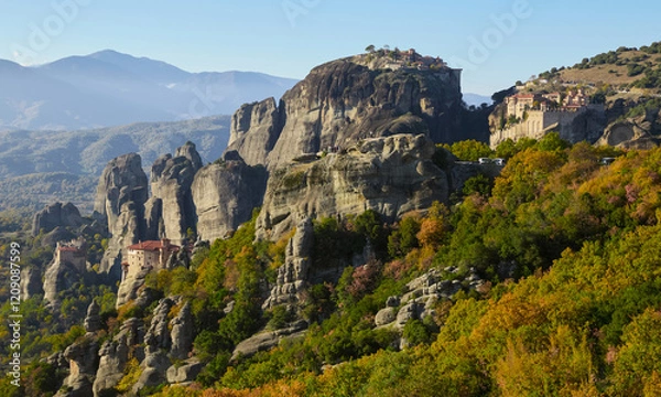 Obraz Panorama of Meteora in Greece