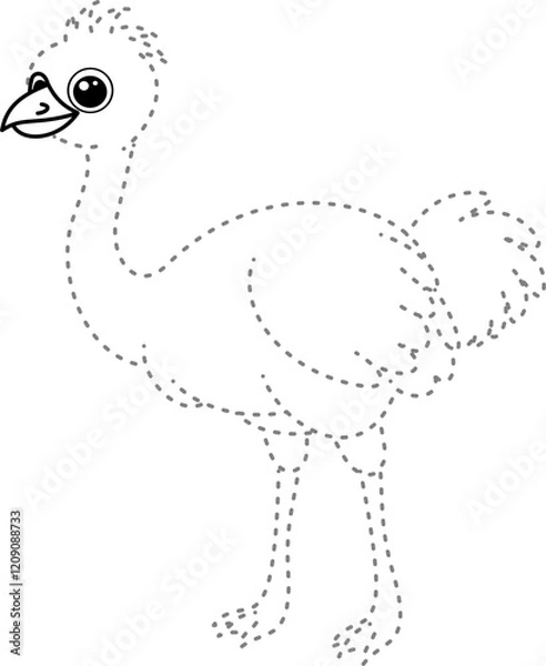 Fototapeta Tracing ostrich 