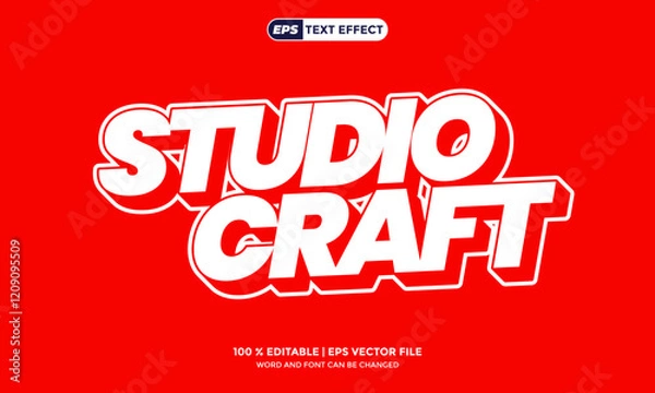 Fototapeta Modern Text Effect Editable with Vector Style
