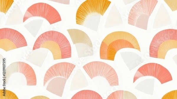 Obraz Easter Eggs Seamless Pattern with Floral and Ocean Elements