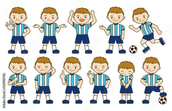 Fototapeta サッカー　選手　男の子