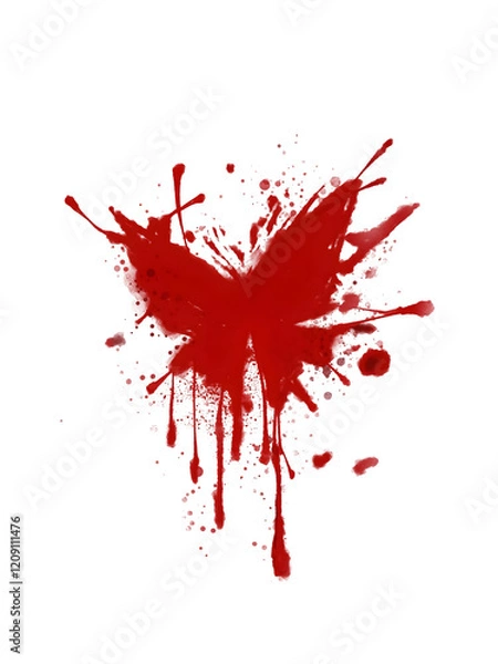 Fototapeta Blood drop transparent background