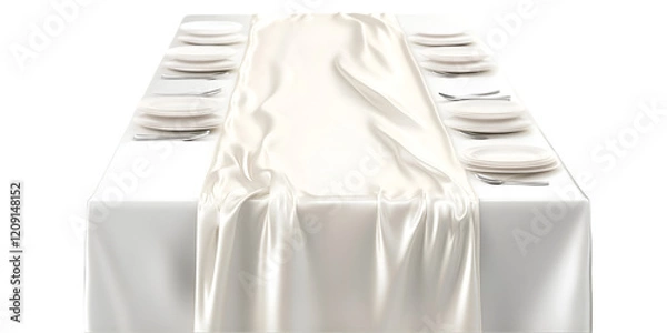 Fototapeta Valentine’s Day Symbols and Romantic Items on Transparent White Background