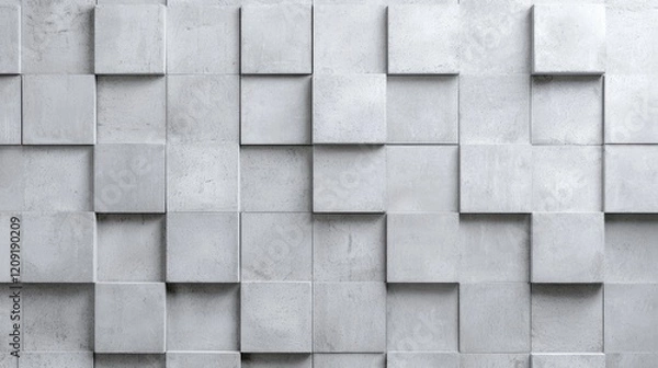 Obraz Gray concrete cube wall texture background