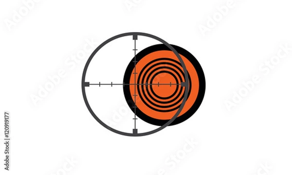 Obraz Logo strzelania do szeet