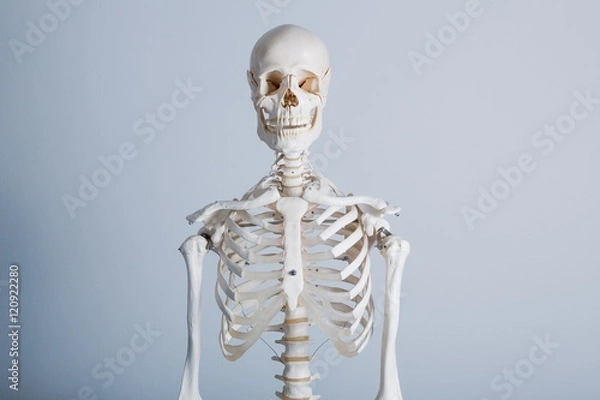 Obraz White human body bone frame on white background