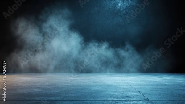 Fototapeta Close-up of a textured dark concrete floor, showcasing intricate patterns and a rugged industrial aesthetic.