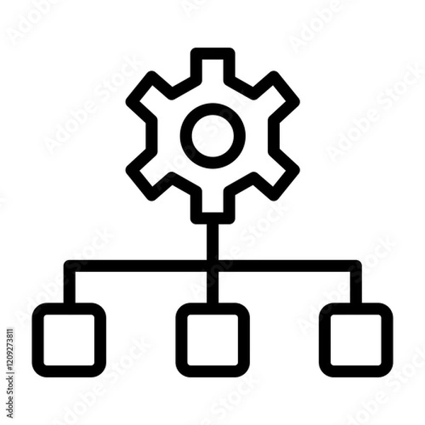 Fototapeta Structural Vector Line Icon Design