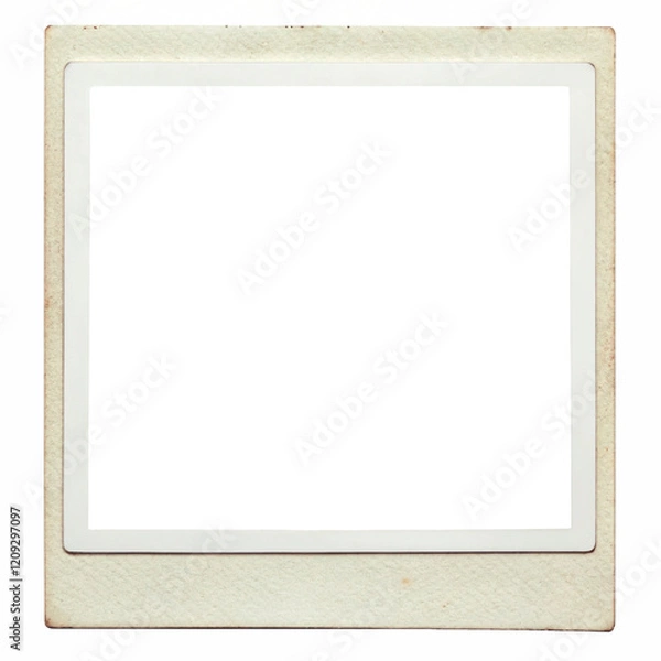 Obraz Old Polaroid Frame PNG Mockup on White Background	
