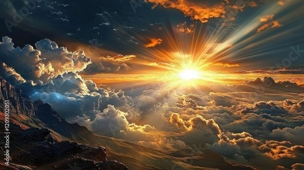 Fototapeta Unveiling the Genesis Story: Creation of Heaven and Earth