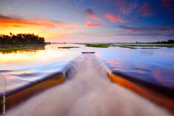 Obraz Dam catchment from which water is flowing.