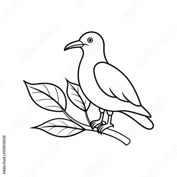 Fototapeta seagul bird line art.eps