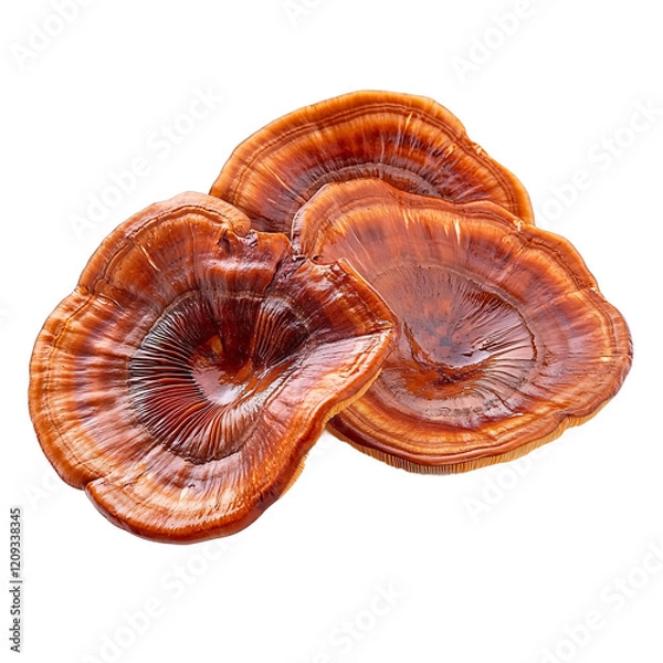 Fototapeta Ganoderma lucidum mushroom isolated on transparent background