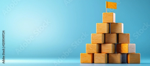 Obraz Ai generate creative block stacking event studio digital art light environment unique viewpoint concept