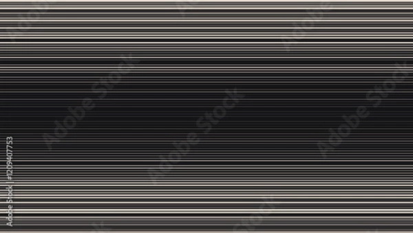 Obraz Stripes Lines Background Classic Glitch Scanline Overlay Effect. Old TV Noise Static Texture on Black Background. Retro TV Texture Vector Illustration.