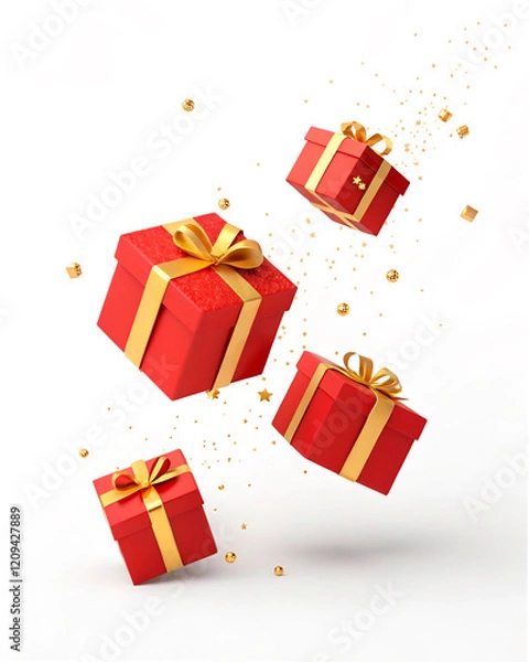 Fototapeta christmas gift boxes