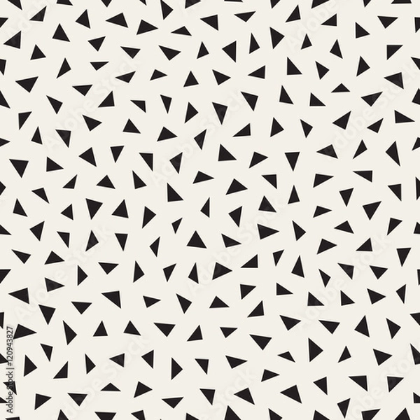 Fototapeta Vector Seamless Black And White Jumble Triangle Pattern