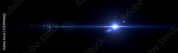 Fototapeta Piękne rozbłyski światła. Świecące smugi na ciemnym tle