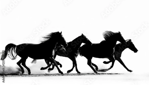 Obraz horses on the beach
