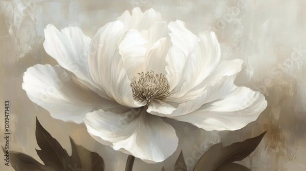 Fototapeta Big flower, quiet tone. Generative AI