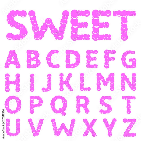 Fototapeta Cool sweet Alphabet