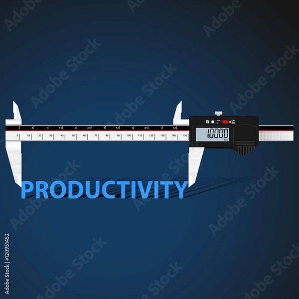 Obraz Digital slide gauge and title Productivity