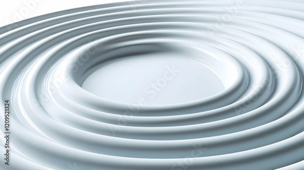 Fototapeta Abstract White Concentric Circles, background, backdrop, circular, ripple, ripple effect
