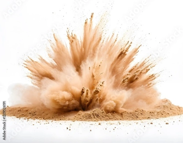 Fototapeta dust powder explosion isolated on white background