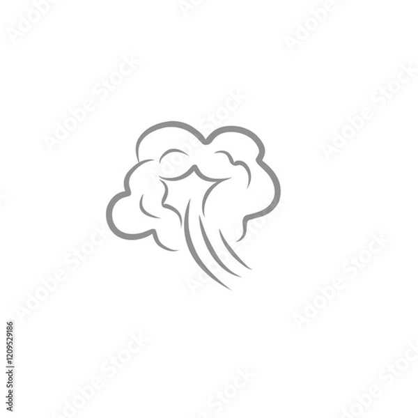 Obraz comic cloud fart illustration