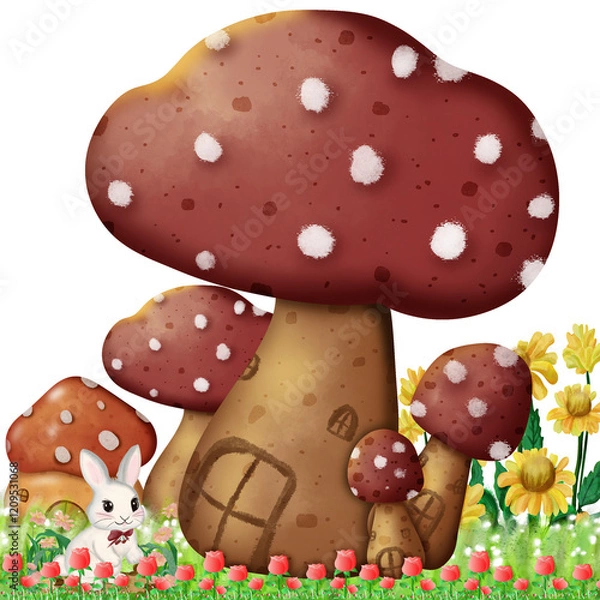 Obraz mushrooms in the forest