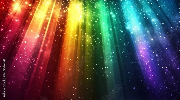 Fototapeta Colorful abstract background, rainbow lights, sparkles, dreamy, colorful gradient, vibrant colors