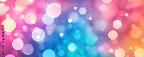 Fototapeta Splash watercolor concept. Colorful blurred circles create a vibrant and dreamy background effect.