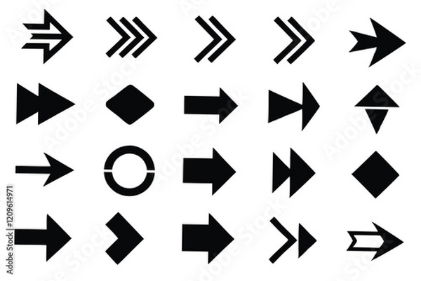 Fototapeta Arrows icons Set