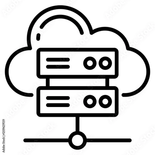 Fototapeta data server single icon