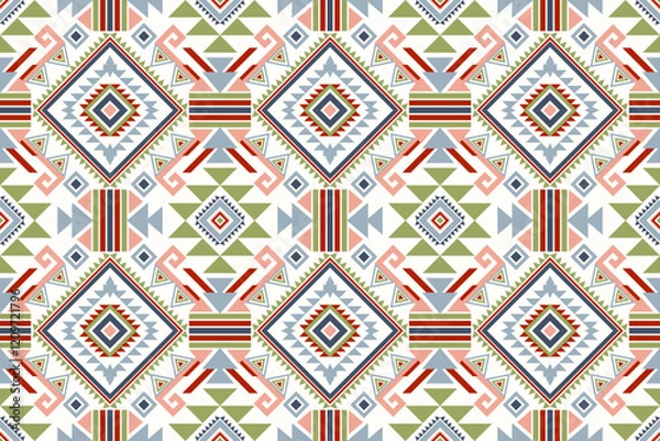 Obraz Geometric ethnic seamless pattern vector illustration 