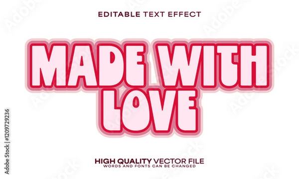 Obraz Retro text effect, editable text effect and pink 3d font style bold shadow girl poster design