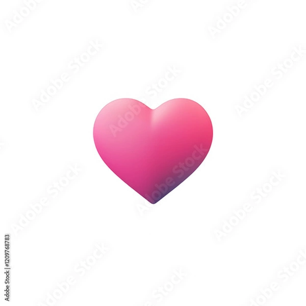 Obraz A vibrant heart symbol representing love, affection, and connection in various cultures., isolated on a transparent background.