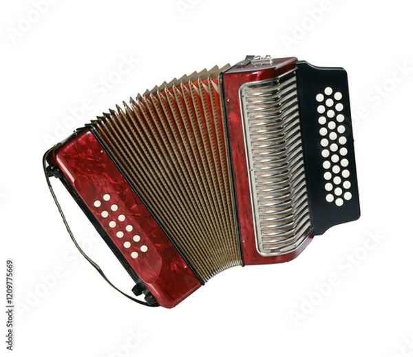 Obraz Accordion isolated on transparent layered background.