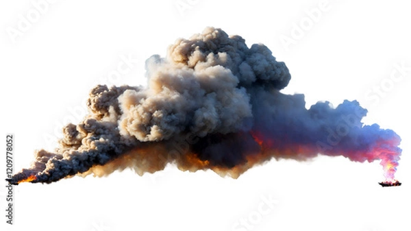 Fototapeta burning explosion