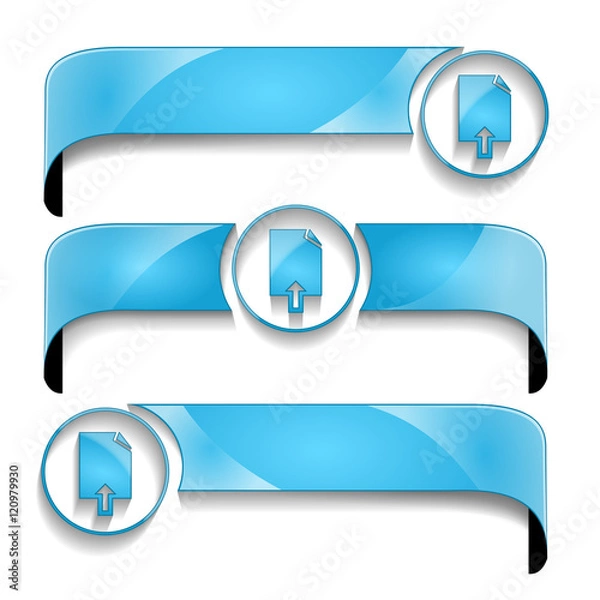 Fototapeta wstęga z ikoną zestaw wektor