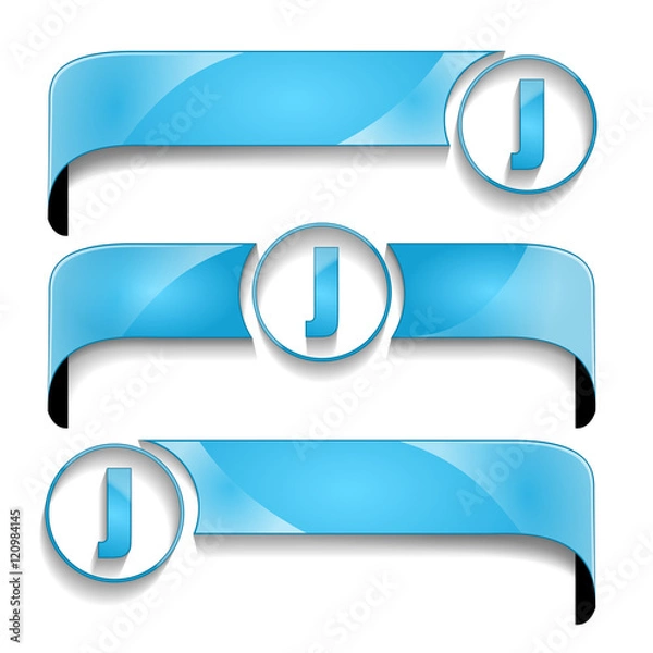 Obraz wstęga z ikoną zestaw wektor