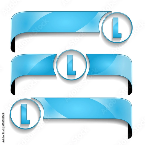 Fototapeta wstęga z ikoną zestaw wektor