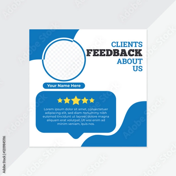 Obraz Creative, modern, stylish, abstract customer feedback design.