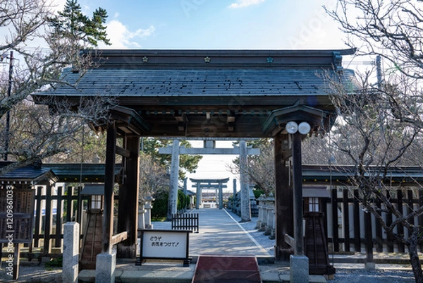 Obraz 梅の名所　福岡県築上郡網敷天満宮　（福岡県）